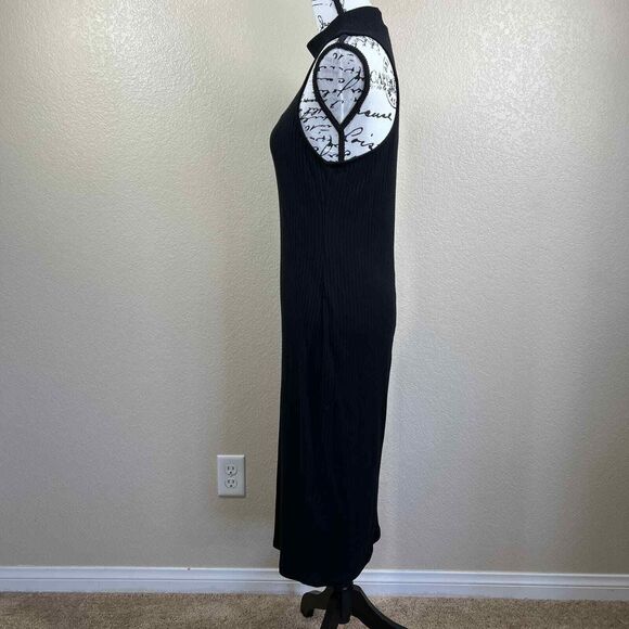 Forever 21+ black sleeveless turtleneck ribbed dress size 1X goth academia - Picture 13 of 13